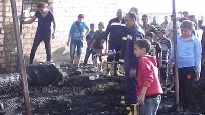 السيطرة على حريق حظيرتي مواشي في بني سويف