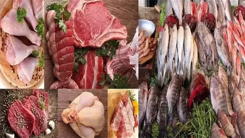 اللحوم والأسماك والدواجن،