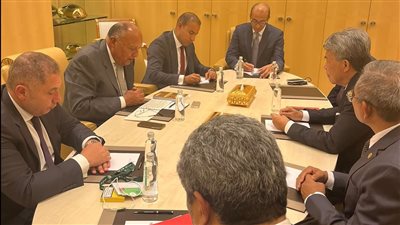 تفاصيل لقاء وزير الخارجية بنظيره الماليزى على هامش فعاليات المنتدى الاقتصادي العالمى