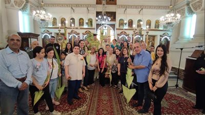 بهجة أحد الشعانين تملأ كنائس الدقهلية، صلوات وتراتيل وابتكارات من السعف (صور)