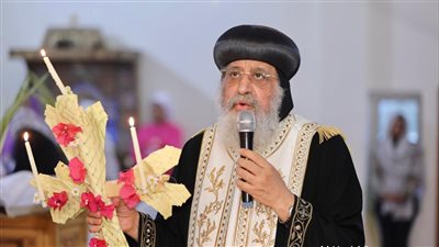 البابا تواضروس يصلي أحد الشعانين في كينج مريوط بالإسكندرية