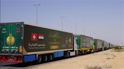 القافلة السابعة، «بيت الزكاة والصدقات» يطلق 115 شاحنة إغاثية إلى غزة