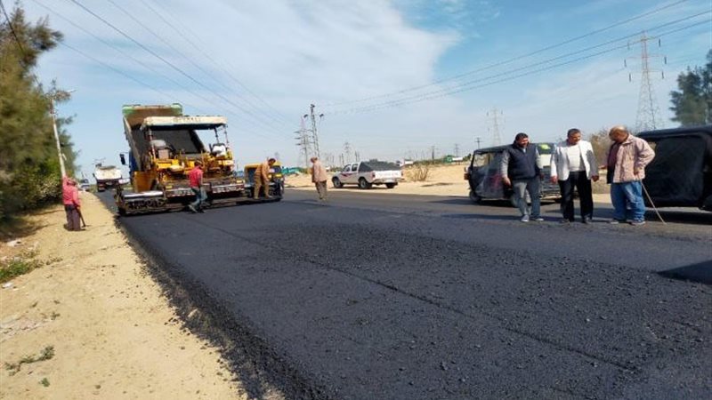 رصف الطرق بالجيزة؛