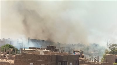 حريق في عصارتي قصب بنجع حمادي في قنا (صور)