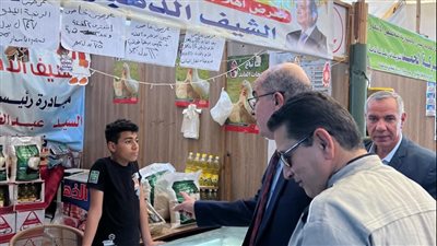  وكيل تموين الدقهلية ورؤساء أحياء المنصورة يتفقدون المعارض الدائمة للسلع