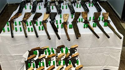 ضبط 59 سلاحًا ناريًا و21 قضية مخدرات في الإسكندرية ودمياط وأسيوط 