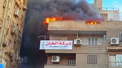 الحماية المدنية تسيطر على حريق في عقار سكني بالمهندسين (فيديو وصور)