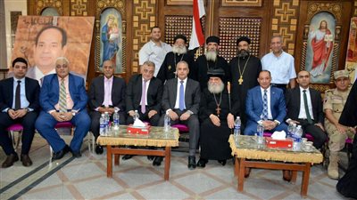 محافظ سوهاج يزور مطرانيتي البلينا وجرجا لتقديم التهنئة بعيد القيامة 