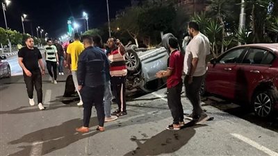 تفاصيل مصرع شخص وإصابة آخرين فى حادث تصادم بالإسماعيلية (صور) 