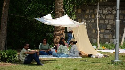 شاهد، هروب المواطنين من الحر خلال احتفالات شم النسيم