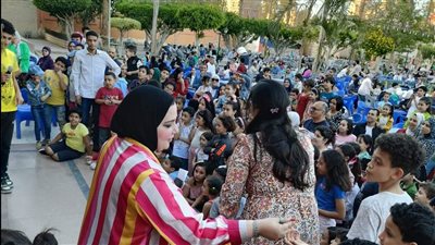 فقرات فنية ترفيهية وتوزيع الشيكولاته ضمن احتفال استاد المنصورة بشم النسيم (صور)