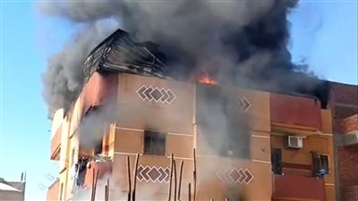 حريق يلتهم 9 منازل بقرية الشيخ يوسف في سوهاج