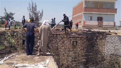 السيطرة على حريق بهيش في القصاصين بالإسماعيلية (صور) 