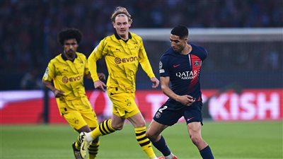 تعادل سلبي في الشوط الأول من مباراة باريس سان جيرمان ودورتموند في دوري أبطال أوروبا