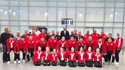 وصول منتخبات الجمباز الفني بعد حصدهم البطولة الأفريقية بمراكش