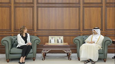 وزيرة الثقافة تناقش مع نظيرها القطري سبل دعم التعاون المشترك