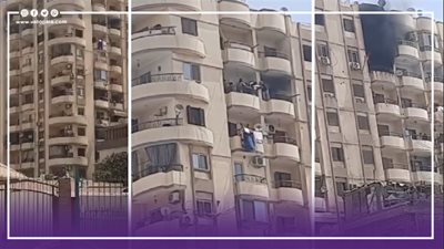 قفزت من بلكونة إلى بلكونة، لحظة نجاة فتاة بأعجوبة بعد محاصرة النيران لها بالأميرية (فيديو)