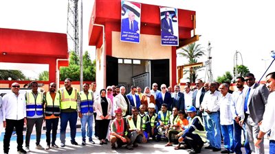 محافظ الأقصر يفتتح محطة رفع صرف صحي نجع القباح الشرقي