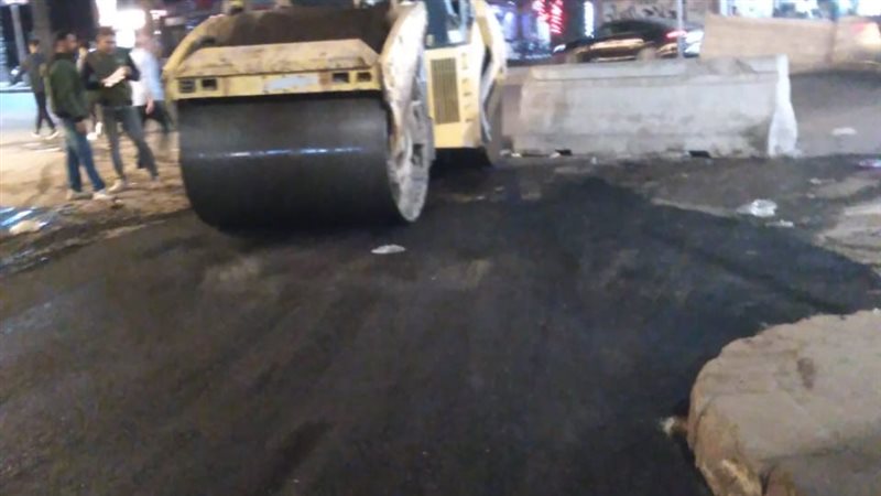 رصف الطرق بالجيزة؛فيتو