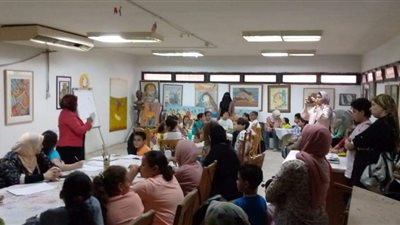 إقبال الأطفال في الإسماعيلية على ورش الخط العربي (صور) 