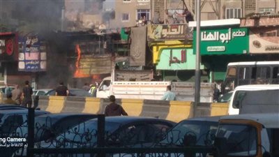 إخماد حريق داخل كافيه في شبين القناطر 