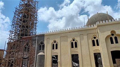 تنفيذ 70% من أعمال إنشاء مئذنة مسجد أبو غنام الأثري بكفر الشيخ