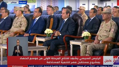 الرئيس السيسى يشاهد فيلما تسجيليا عن مشروع مستقبل مصر للتنمية المستدامة