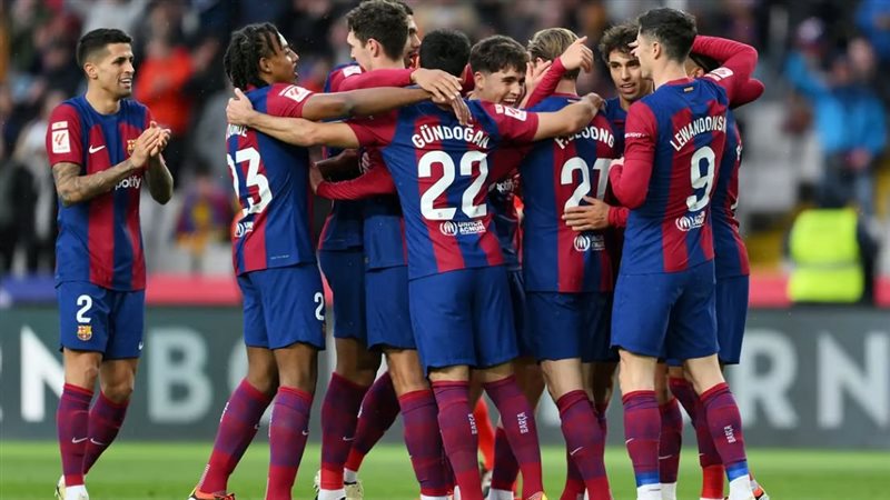 برشلونة يفوز علي