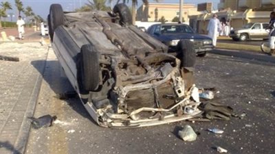 إصابة ٣ مواطنين في حادث انقلاب سيارة بالبحيرة