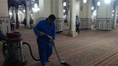 حملة موسعة لتنظيف المساجد في مديرية أوقاف القاهرة | صور