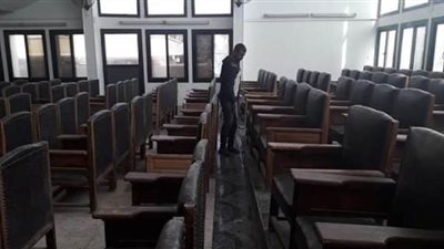 إجراء احترازي.. تعقيم جميع المنشآت والمصالح الحكومية بأبوقرقاص| صور