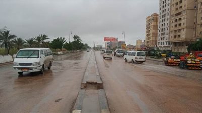 استمرار هطول الأمطار الغزيرة على الإسكندرية | صور