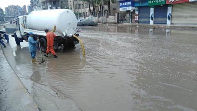 أمطار غزيرة فى الغربية.. وسيارات لشفط المياه | صور