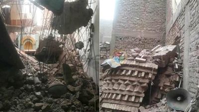 تفاصيل انهيار مسجد الرحمن بقنا | صور