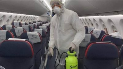 تعقيم الطائرات في مطار القاهرة للوقاية من كورونا |فيديو