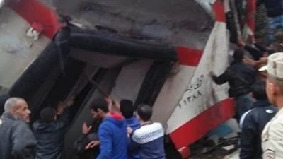 تصادم قطاري  ركاب في إمبابة