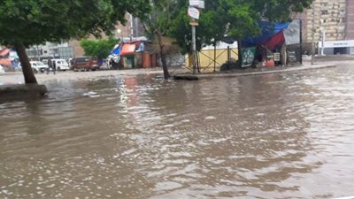 شوارع طنطا تغرق في مياه الأمطار| صور