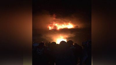 حريق هائل يلتهم محل مفروشات وبطاطين في الغورية | فيديو