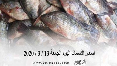 اسعار الأسماك اليوم الجمعة 13 / 3 / 2020