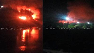 بسبب الطقس السيئ.. اشتعال النيران في عشة زهور بالمنوفية | فيديو وصور