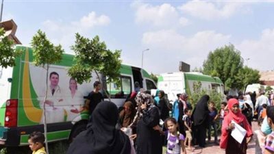 خريطة القوافل الطبية متعددة التخصصات بقري تلا والشهداء بالمنوفية خلال مارس