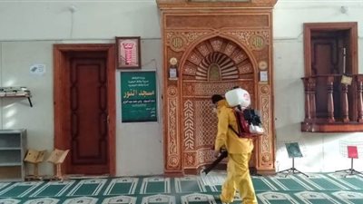 حملات مكبرة لتطهير وتعقيم المنشآت بالنوبارية في البحيرة