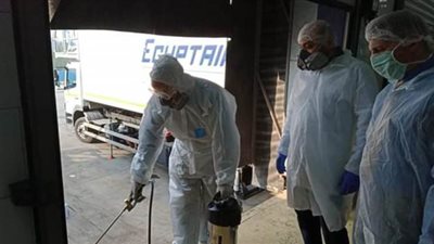 مصر للطيران للخدمات الجوية تعقم المعدات ضد كورونا