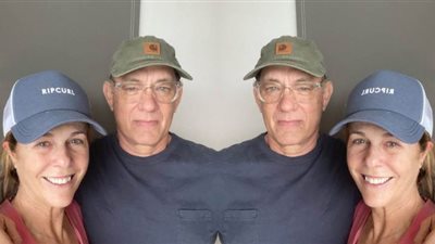 توم هانكس يخرج من الحجر الصحي ويرافق زوجته إلى المنزل