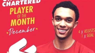 أرنولد يفوز بجائزة لاعب الشهر في ليفربول