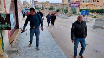 مبادرات أهلية لتعقيم شوارع العريش للحد من انتشار فيروس كورونا | صور
