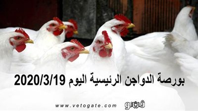 بورصة الدواجن الرئيسية اليوم 2020/3/19