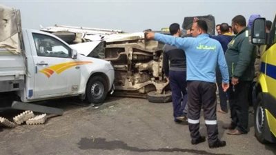 إصابة 3 مواطنين في حادث انقلاب سيارة ملاكي بالبحيرة