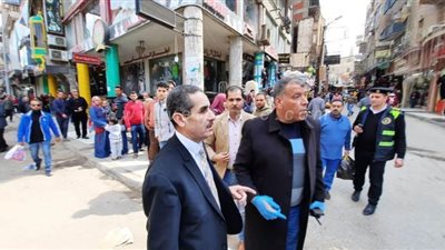 محافظ الغربية يتابع تنفيذ الإجراءات الوقائية لمواجهة فيروس كورونا بشوارع طنطا | صور