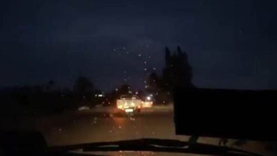 سقوط أمطار خفيفة على طريق 